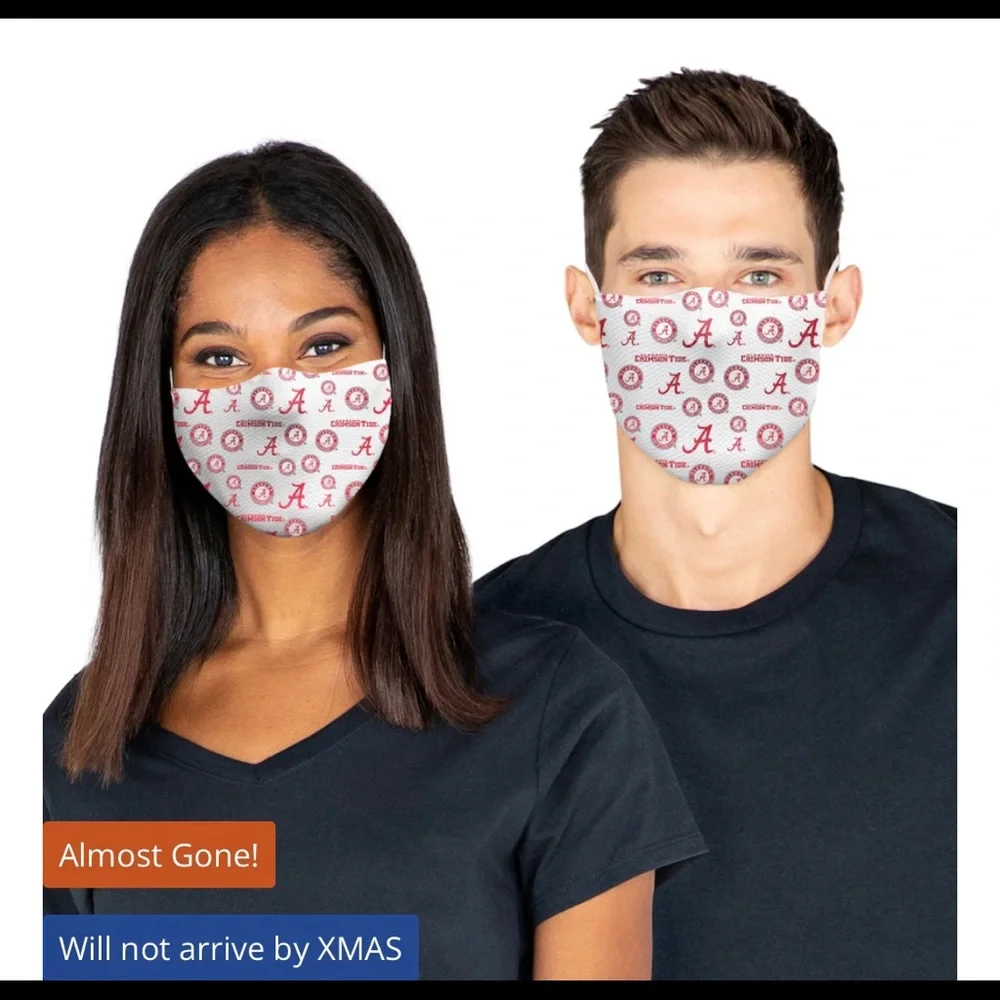 Alabama Crimson Tide Facemasks set of three brand new NCAA fanatics